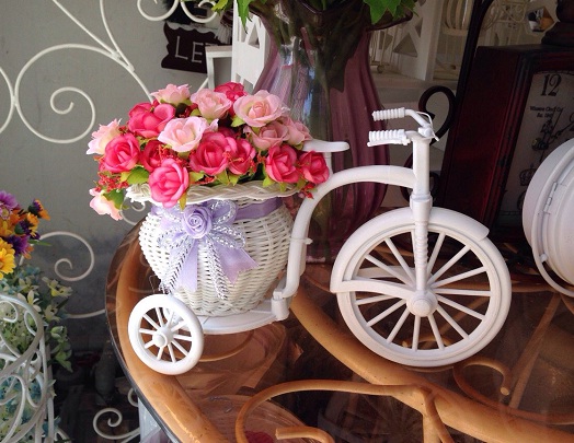 Giỏ hoa xe đạp
